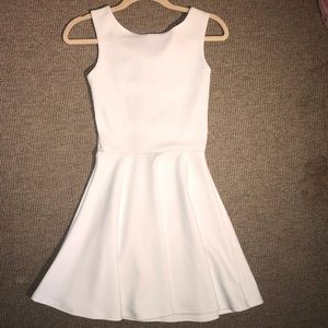 High Neck Formal White Dress